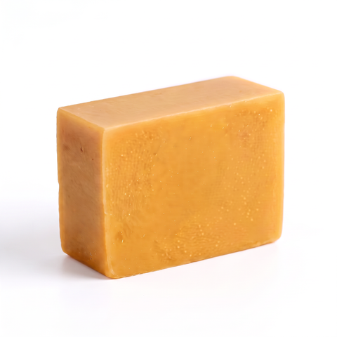 Turmeric bar soap alone, smooth finish, The Pink Bucket