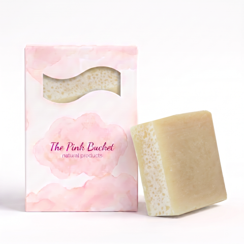 The Pink Bucket Coconut and Lime soap bar box